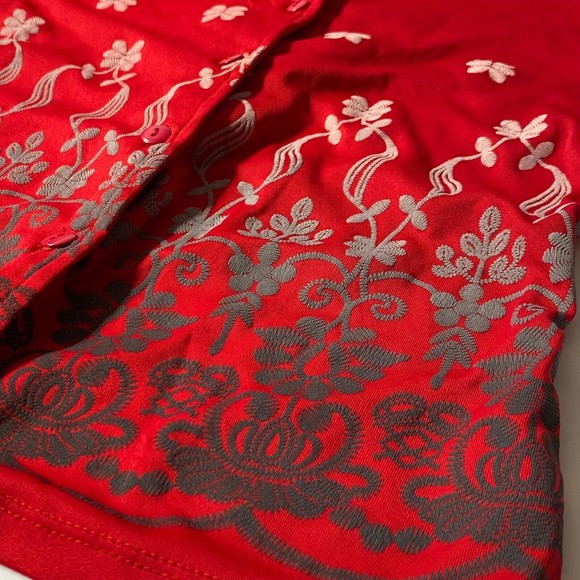 CC Collection Shirt Multicolor Sz M Button Down Raised Graphic Design Runs Small - Picture 5 of 11